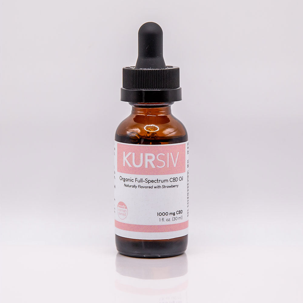 Strawberry 1000mg CBD Tincture, Natural CBD Oil & Products